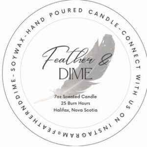 Feather and Dime Candle Co. Logo